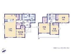 ～使い勝手の良い４ＬＤＫプラン～
・シンプルで使い勝手が良く、人気の高い４ＬＤＫのプランを採用。
・収納もしっかりございますので、お家の中がスッキリと片付きます。
