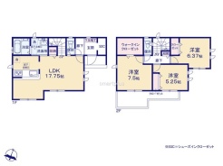 ～広々したＬＤＫを設けたプラン～
・ＬＤＫは何と１７．７５帖。ご家族で過ごす空間だからこそ、余裕のある広さでお過ごしくださいませ。
・ご内覧の際は家具の配置などもイメージしてみてくださいね。
（４号棟）
