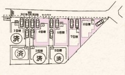 ～カースペースもしっかり確保～
・各棟敷地内にカースペースをご用意しておりますので、お車をご利用の方にもお勧めです。
・カースペースのサイズなど、ご内覧の際に合わせてご確認くださいませ。
